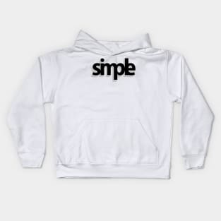 Simple (3D black) Kids Hoodie